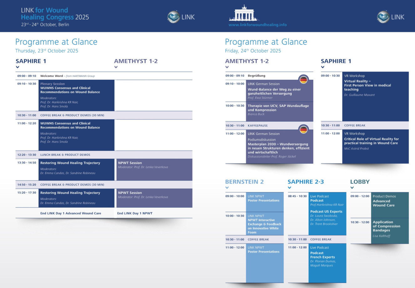 Program at a glance Link Congress 2025